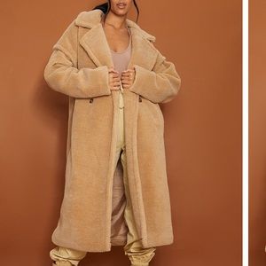 Tall premium teddy bear coat oversized